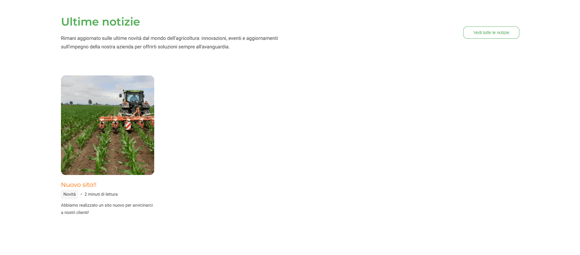 Sezione Ultime Notizie